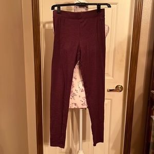 Womens Victoria Secret Pink Size Small Burgundy Leggings
